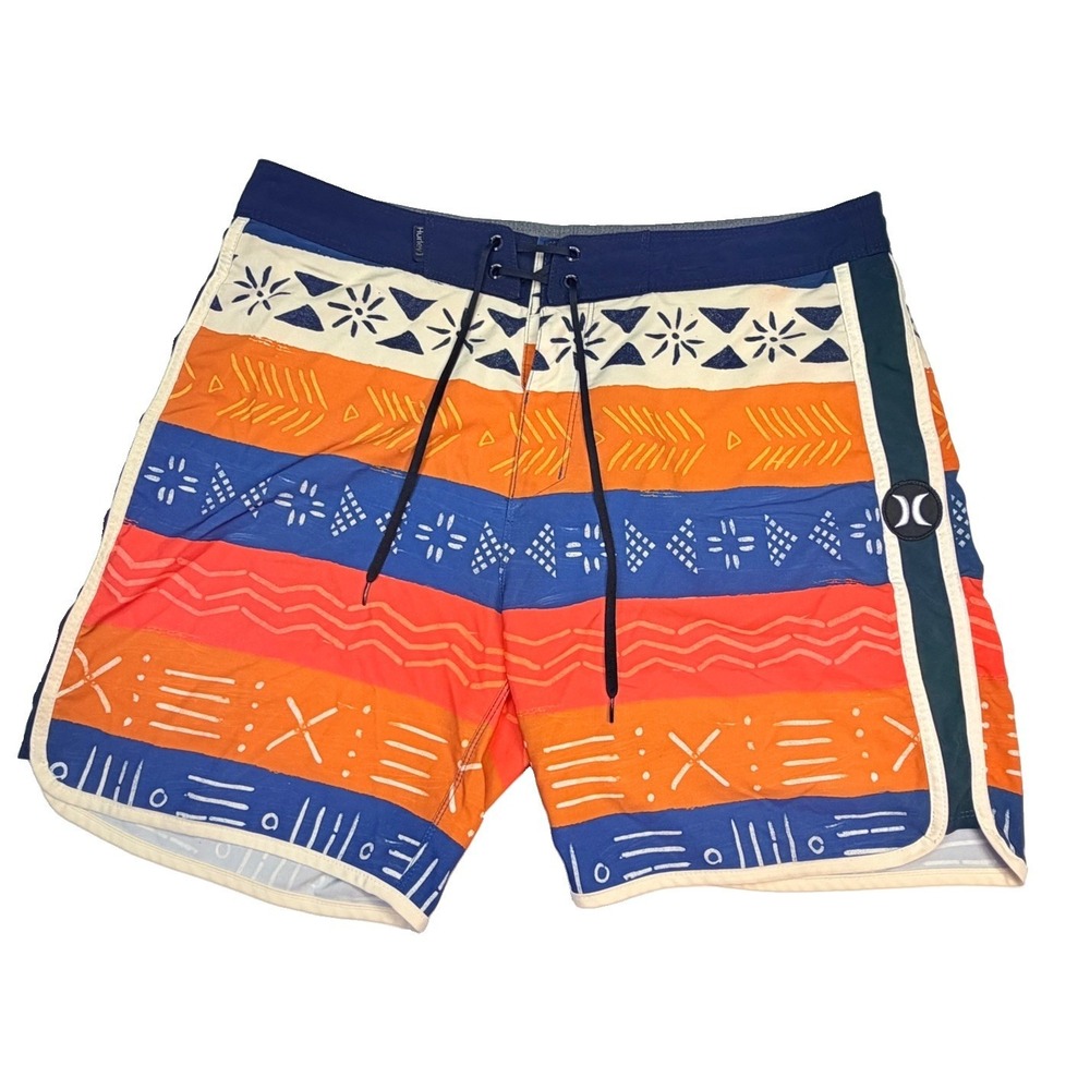 Hurley Phantom Board Shorts Men's Size 32 Stretch Multicolor Swim Trunks Aztec